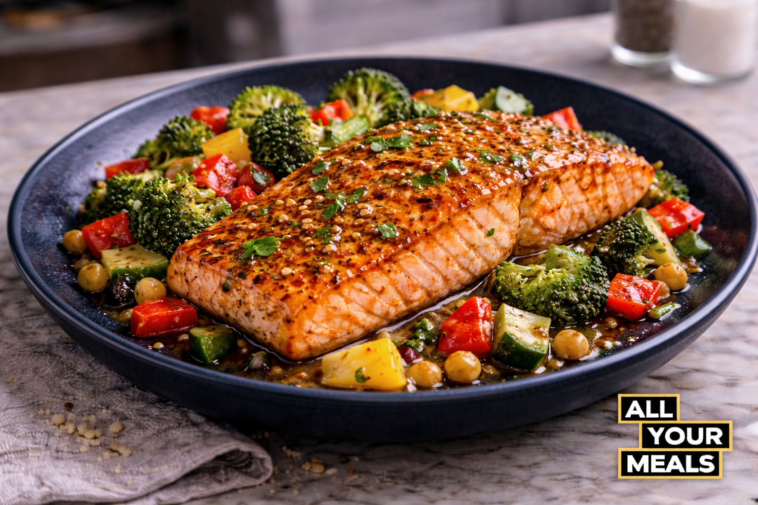 Low Carb Maple Mustard Salmon