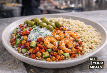 Moroccan Spiced Bowl with Prawns