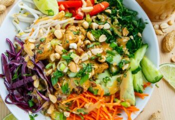 Peanut Tofu Rice Bowl