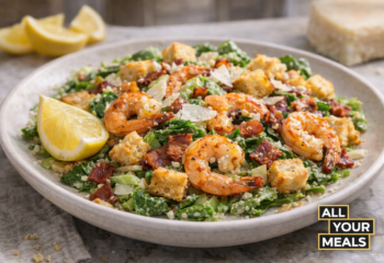 Caesar Salad with Prawns