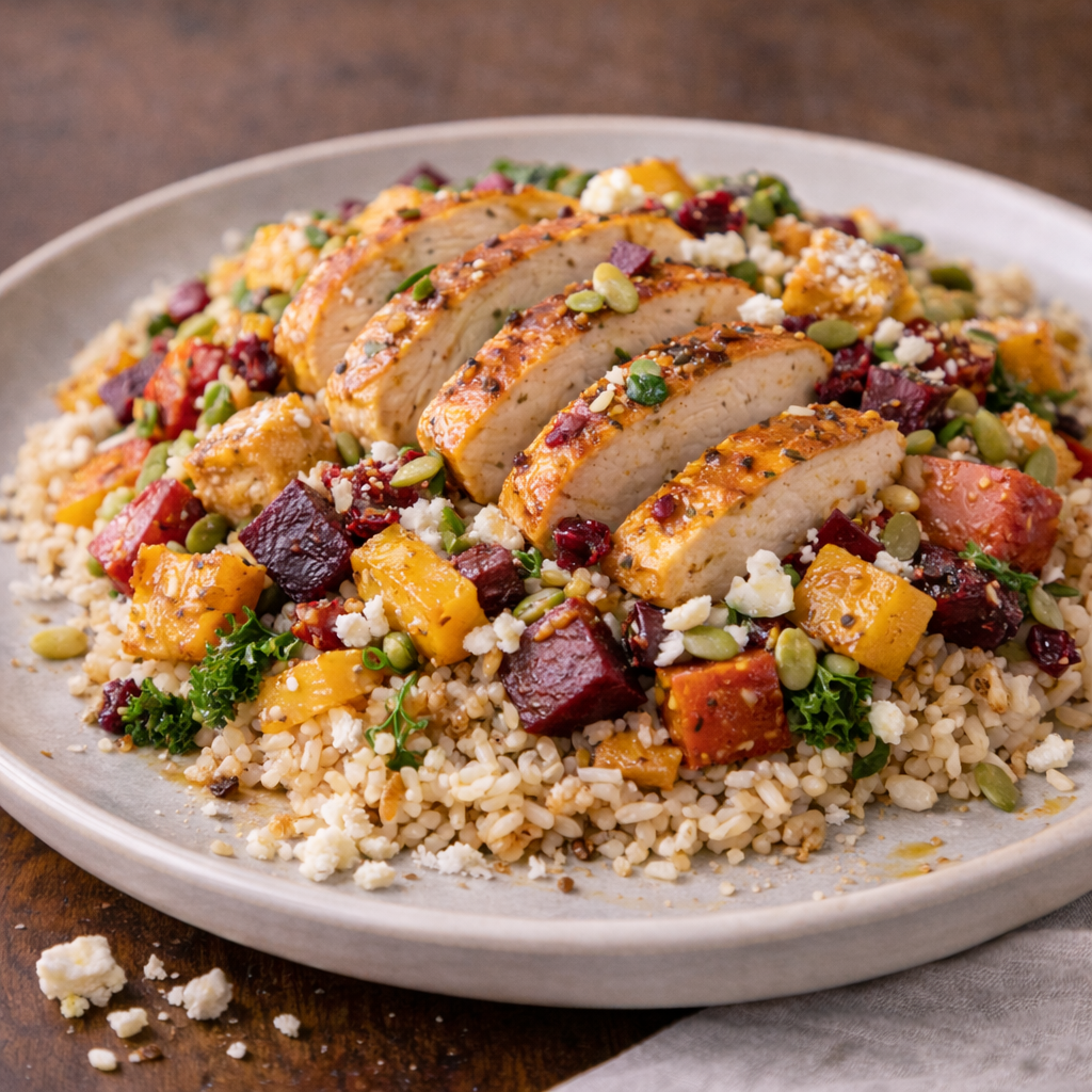 Winter Harvest Grain Bowl w/ Chicken