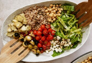 Mediterranean Grain Bowl w/ Prawns