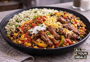 Keto Loaded Beef Fajita Bowl