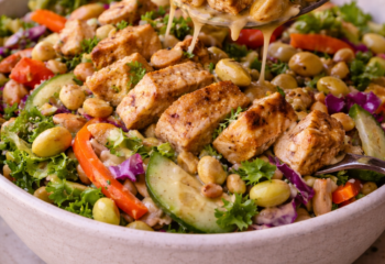Thai Peanut Crunch Salad with Chicken Family Size