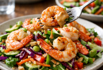 Thai Peanut Crunch Salad with Prawns Family Size
