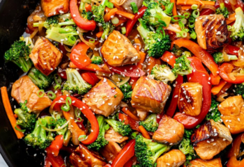 Salmon Cashew Stir Fry