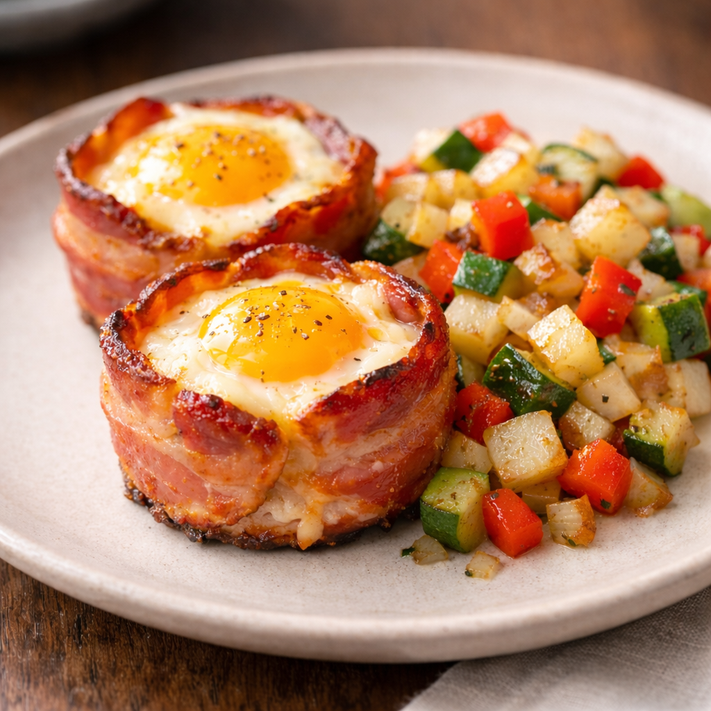 Keto Bacon Egg Cups