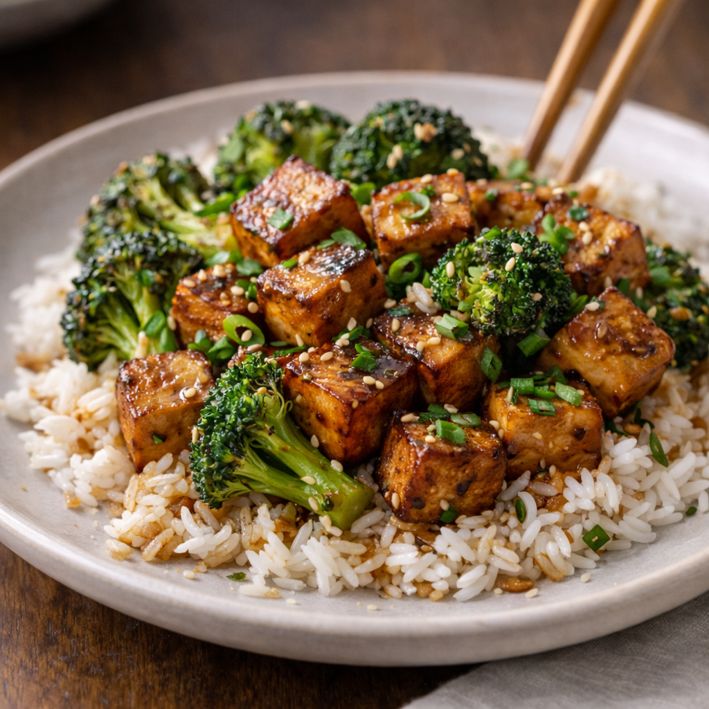 Maple-Soy Glazed Tofu