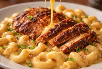 Macaroni & Cheese w/ Cajun Chicken