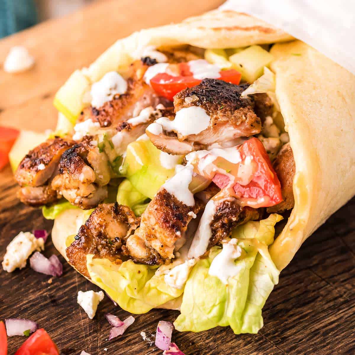 chicken shawarma wrap