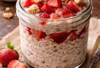 Strawberry Shortcake Overnight Oats