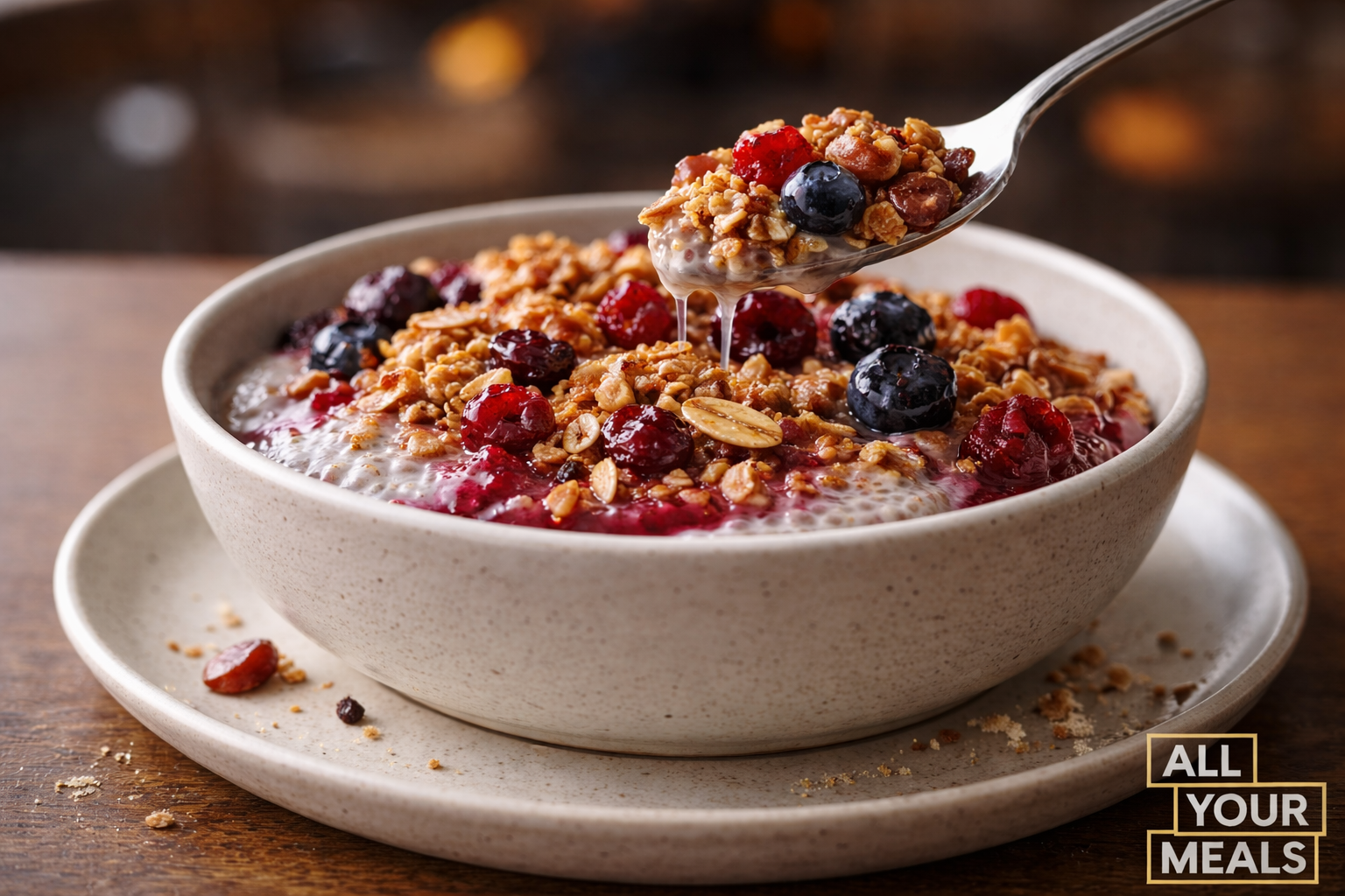 Very Berry Coconut Chia Pudding