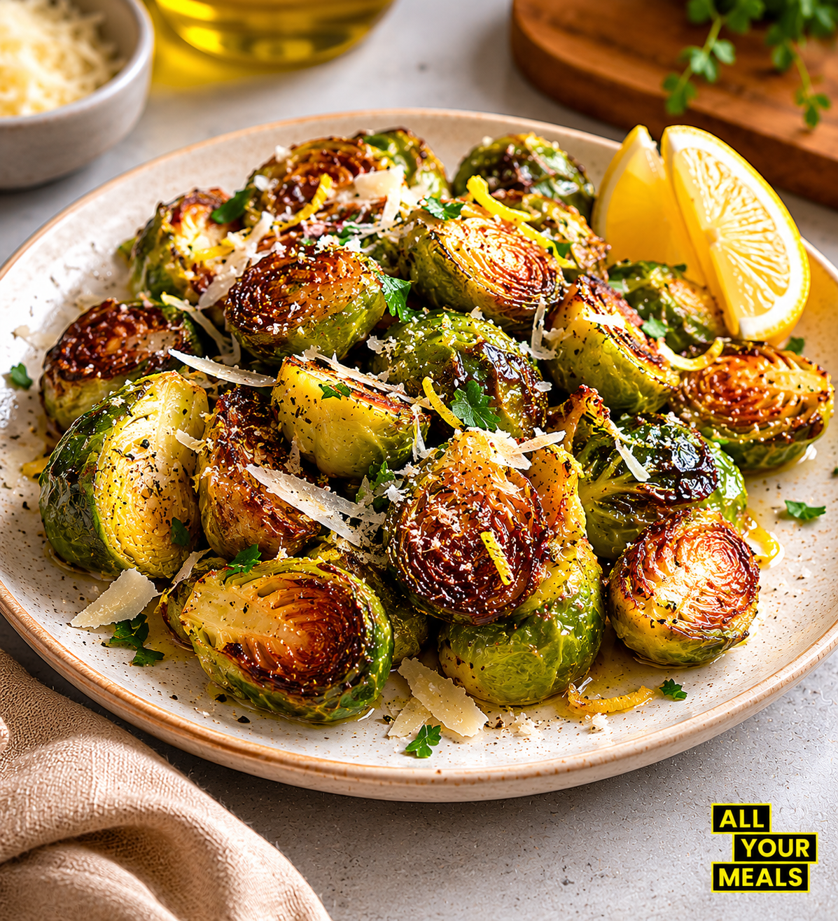 Roasted Brussels Sprouts with Parmesan